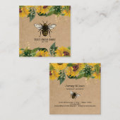 Bijenhouder Apiarist Bijen Boerderij Honeycomb Bu Vierkante Visitekaartje (Voorkant / Achterkant)