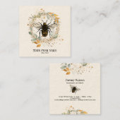 Bijenhouder Apiarist Bijen Boerderij Honeycomb Bu Vierkante Visitekaartje (Voorkant / Achterkant)