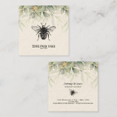 Bijenhouder Apiarist Bijen Boerderij Honeycomb Bu Vierkante Visitekaartje (Voorkant / Achterkant)