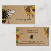 Bijenhouder Apiarist Bijen Boerderij Honeycomb Bu Visitekaartje (Voorkant / Achterkant)