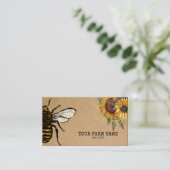 Bijenhouder Apiarist Bijen Boerderij Honeycomb Bu Visitekaartje (Staand voorkant)