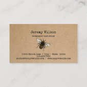 Bijenhouder Apiarist Bijen Boerderij Honeycomb Bu Visitekaartje (Achterkant)