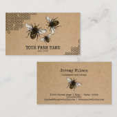 Bijenhouder Apiarist Bijen Boerderij Honeycomb Bu Visitekaartje (Voorkant / Achterkant)