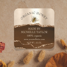 Bijenhouder Apiarist Bijen Boerderij Honingbijen H Vierkante Sticker