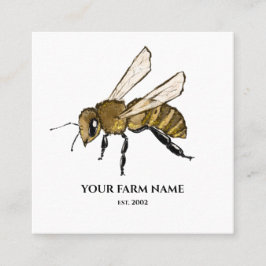 Bijenhouder Apiarist Bijen Boerderij Honingbijen H Vierkante Visitekaartje