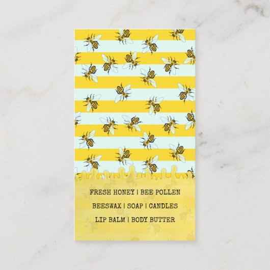 Bijenhouder Apiary Bee Boerderij Honingbijen en St Visitekaartje (Achterkant)