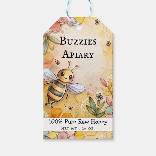 Bijenhouder Apiary Honey Jar Labels Cadeaulabel (Voorkant)