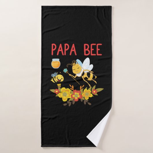 Bijenhouder Art Papa Bee 2 Badhanddoek (Badhanddoek)