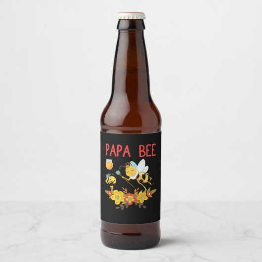 Bijenhouder Art Papa Bee 2 Bier Etiket (Voorkant)