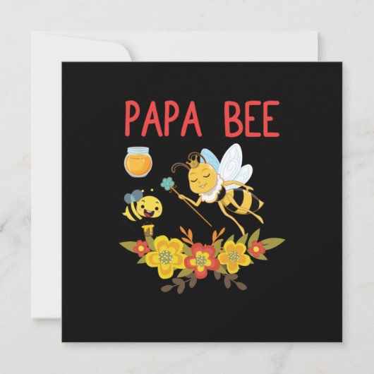 Bijenhouder Art Papa Bee 2 Feestdagenkaart (Voorkant)