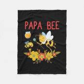 Bijenhouder Art Papa Bee 2 Fleece Deken (Voorkant)
