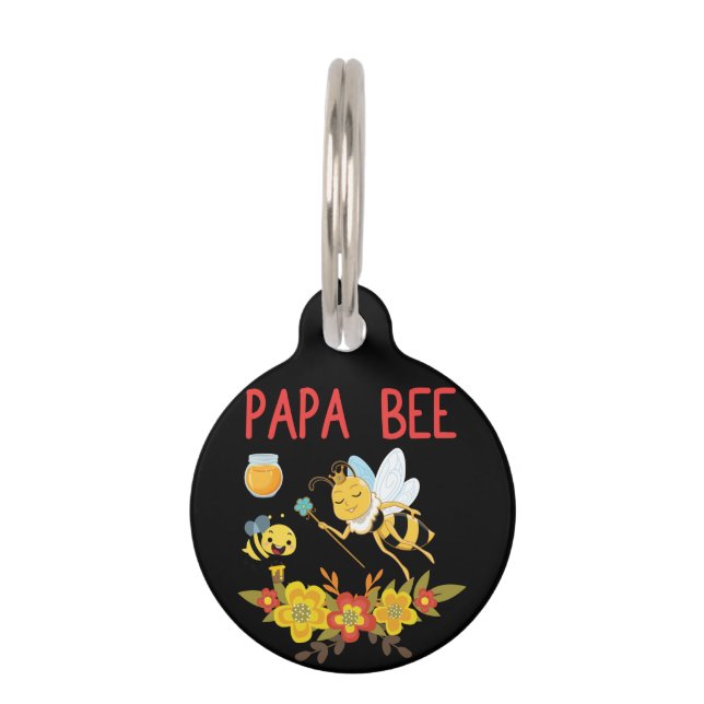 Bijenhouder Art Papa Bee 2 Huisdierpenning (Voorkant)