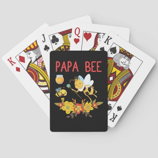 Bijenhouder Art Papa Bee 2 Pokerkaarten (Achterkant)