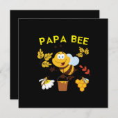 Bijenhouder Art Papa Bee Feestdagenkaart (Voorkant / Achterkant)