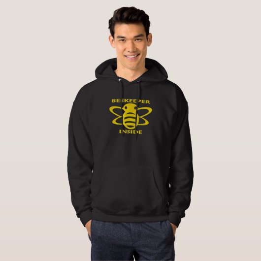 Bijenhouder Binnenin gestileerde honingbij Illustr Hoodie (Voorkant volledig)