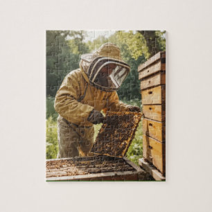 Bijenhouder en bijenkorf puzzel