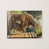 Bijenhouder en bijenkorf puzzel legpuzzel (Horizontaal)