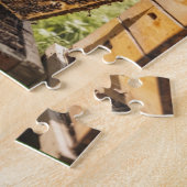 Bijenhouder en bijenkorf puzzel legpuzzel (Zijkant)