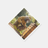 Bijenhouder en bijenkorf servet (Hoek)