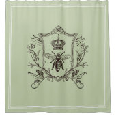  bijenhouder Franse kroonbijenkoningin Douchegordijn (Voorkant)