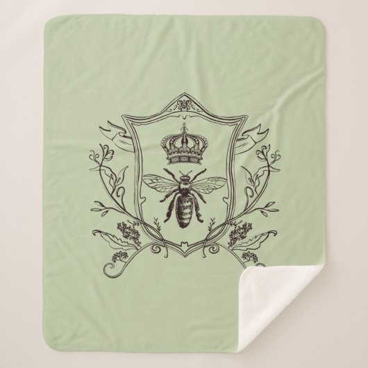  bijenhouder Franse kroonbijenkoningin Sherpa Deken (Voorkant)