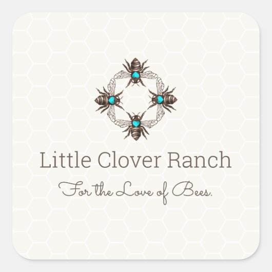 Bijenhouder Honeycomb Jar Label (Voorkant)