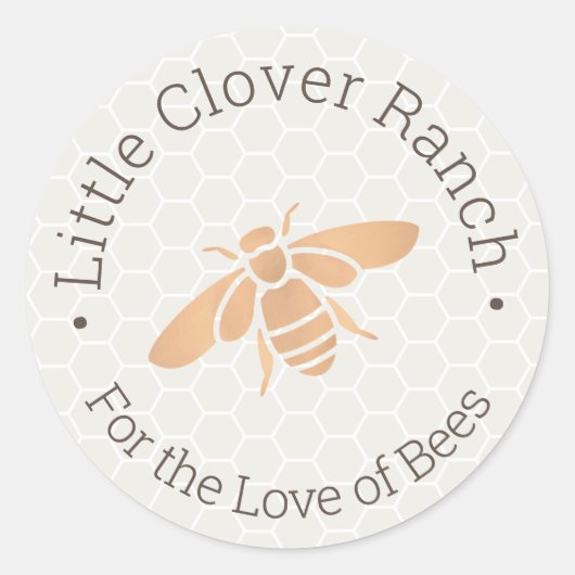 Bijenhouder Honeycomb Jar Label (Voorkant)