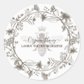 Bijenhouder Honing Apiary Ronde Sticker (Voorkant)