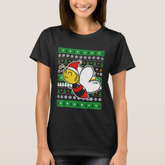 Bijenhouder Honingbij Lelijke Kerstbij T-shirt (Voorkant)