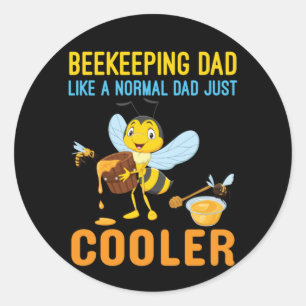 Bijenhouder Kunstbijen houden papa Ronde Sticker