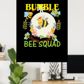 Bijenhouder Kunstbundel Bijenvierkant Poster (Thuiskantoor)