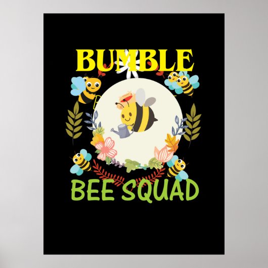 Bijenhouder Kunstbundel Bijenvierkant Poster (Voorkant)