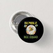 Bijenhouder Kunstbundel Bijenvierkant Ronde Button 3,2 Cm (Voorkant /achterkant)