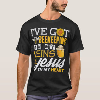Bijenhouder Shirt Bijenteelt in mijn aderen Jesus 