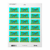 Bijenhouder Silhouette Blue Specialized Honey Jar Etiket (Full Sheet)