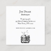 Bijenhouderij Bijenhouderij Apairy Vierkante Visitekaartje (Achterkant)