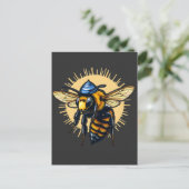 Bijenhouderij Chanoeka Jewish Kippah Briefkaart (Staand voorkant)