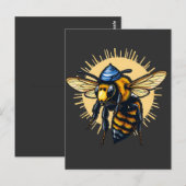 Bijenhouderij Chanoeka Jewish Kippah Briefkaart (Voorkant / Achterkant)