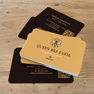 Bijenhouderij Imkerij Honing Logo Ontwerp Visitekaartje