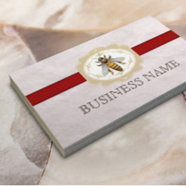 Bijenhouderij Royal Red Stripe Bont Textuur Visitekaartje