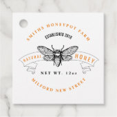 Bijenhouderij winkel honing potje label klein bedr (Voorkant)