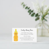 Bijenhouders Apiary Beer Shaped Honey Bottle Visitekaartje (Staand voorkant)