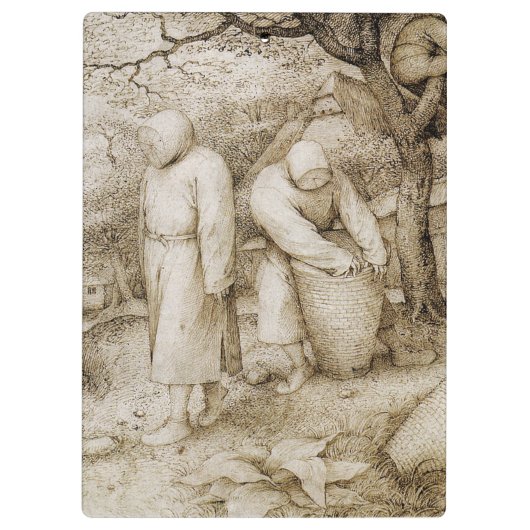 Bijenhouders door Pieter Bruegel de Ouder Klembord (Achterkant)