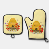 Bijenhouders Honing Ovenwant & Pannenlap Set (Voorkant)