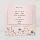 Bijenhouder's Ik ben een keeper Queen Bee Visiteka Vierkante Visitekaartje (Achterkant)