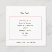 Bijenhouder's Ik ben een keeper Queen Bee Visiteka Vierkante Visitekaartje (Achterkant)