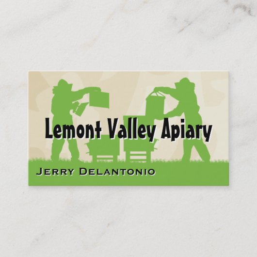Bijenhouders op het werk visitekaartje (Voorkant)