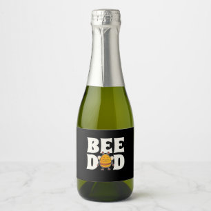 Bijenhoudersgeschenk Trotse bijen papa Sparkling Wijnetiket