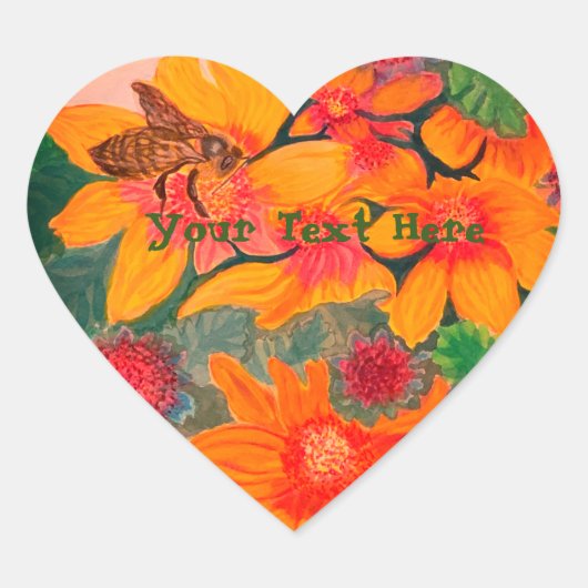 Bijenhuwelijk Hart Sticker (Voorkant)