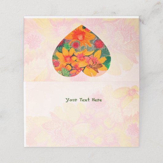 Bijenhuwelijk Plaatskaartje (Buitenkant ongevouwen)